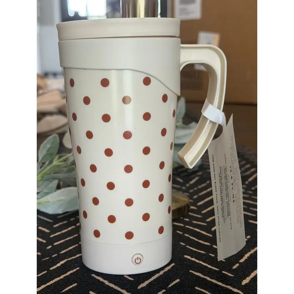 Target Bullseye’s Playground Self Stirring Travel Mug Polka Dot New